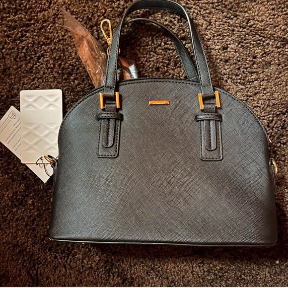 WOMENS BLACK MINI PURSE WITH HANDLE AND STRAP BNWT - Picture 4 of 4